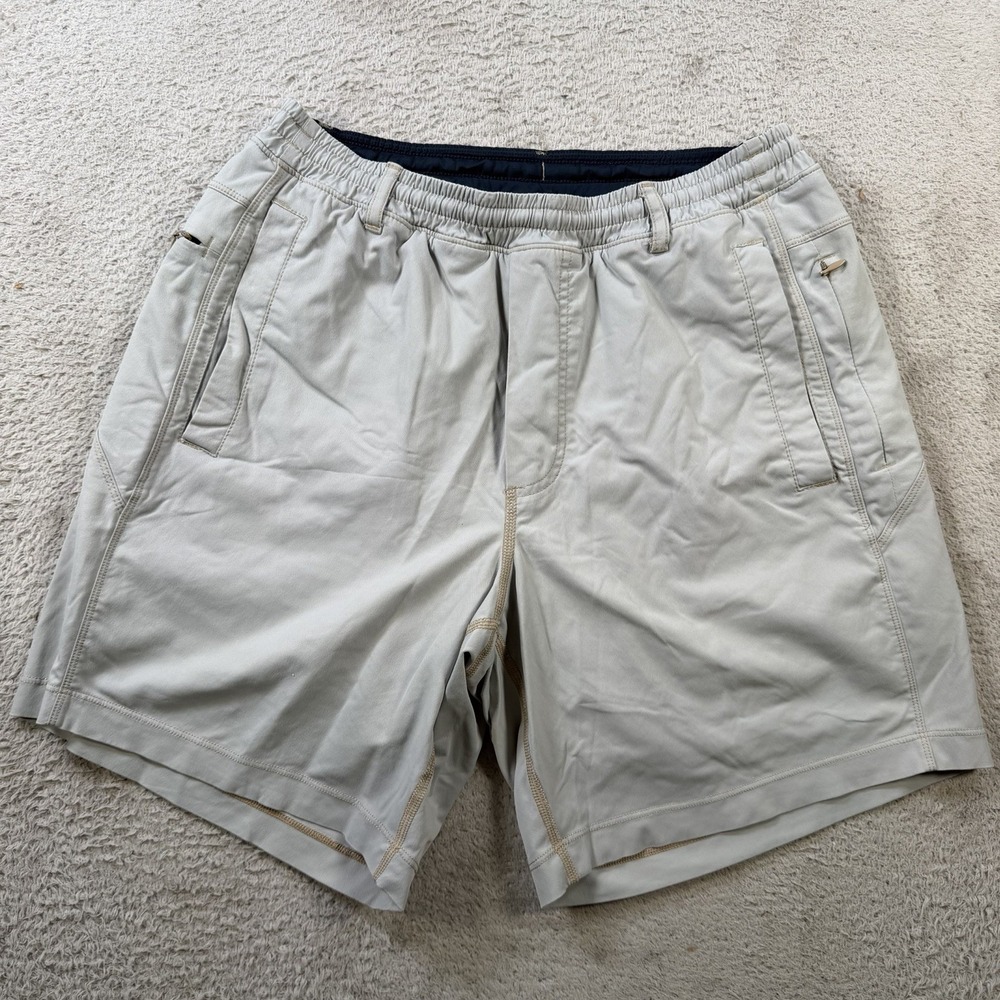 Birddogs Shorts Men Medium Classic Grey Lined Drawstring Nylon Stretch Active 6"